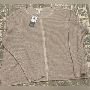 Eileen Fisher Linen Oatmeal Cardigan